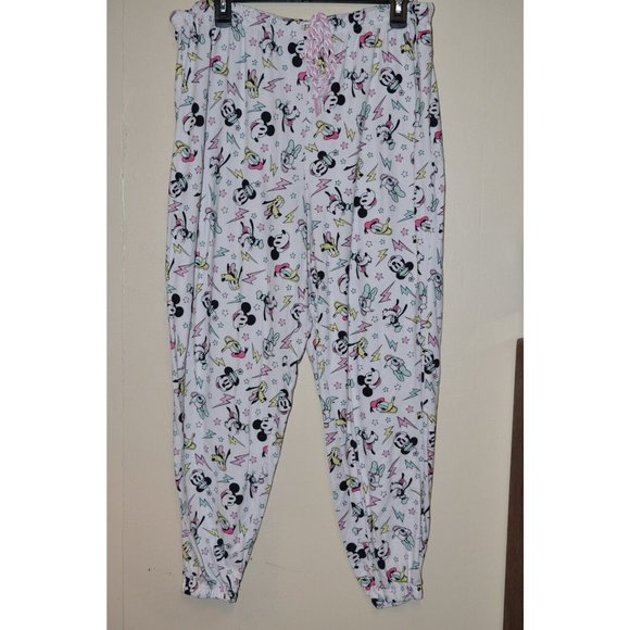 Disney Women's Mickey Minnie Mouse Pajama Lounge Pants  2X  18 20 Donald Daisy - Picture 7 of 7